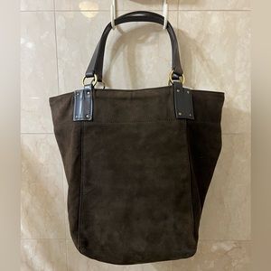 GUCCI Vintage Suede Tote Bag w/ Pouch